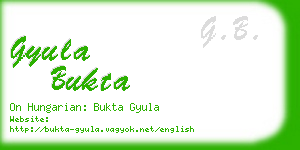 gyula bukta business card